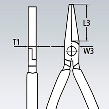 Плоскогубцы, 160 мм, KNIPEX 20 05 160 KN-2005160