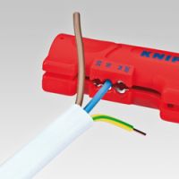 Инструмент для снятия оболочки с плоского и круглого кабеля KNIPEX 16 64 125 SB KN-1664125SB