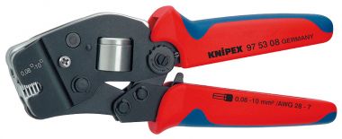 Инструмент для опрессовки контактных гильз самонастраивающийся с торцевой установкой KNIPEX 97 53 08	 KN-975308 ― KNIPEX